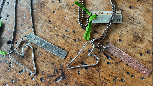 "Follow Your Heart" Sterling Silver Necklace