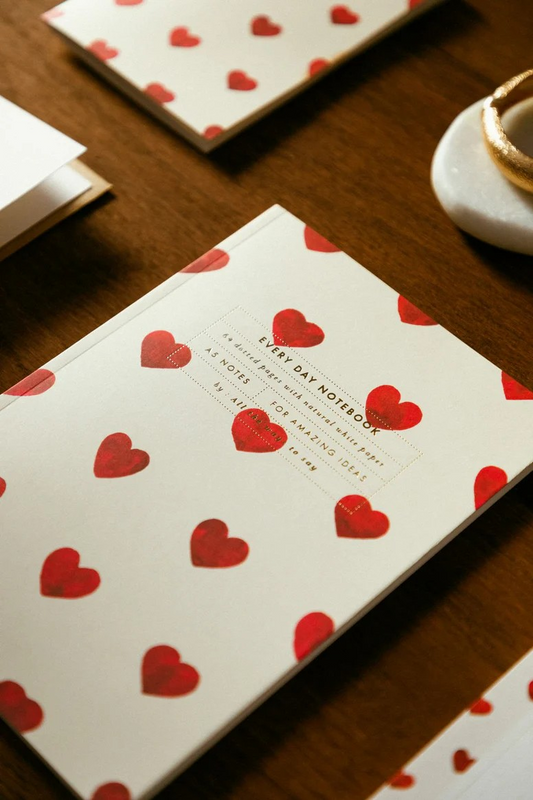 Hearts Gold Foil Notebook