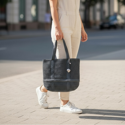 Bag + Heart Bag Charm