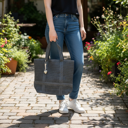 Bag + Heart Bag Charm