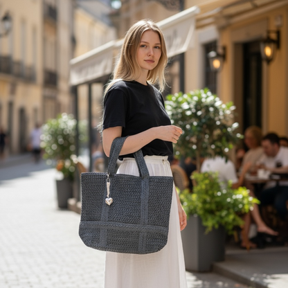 Bag + Heart Bag Charm