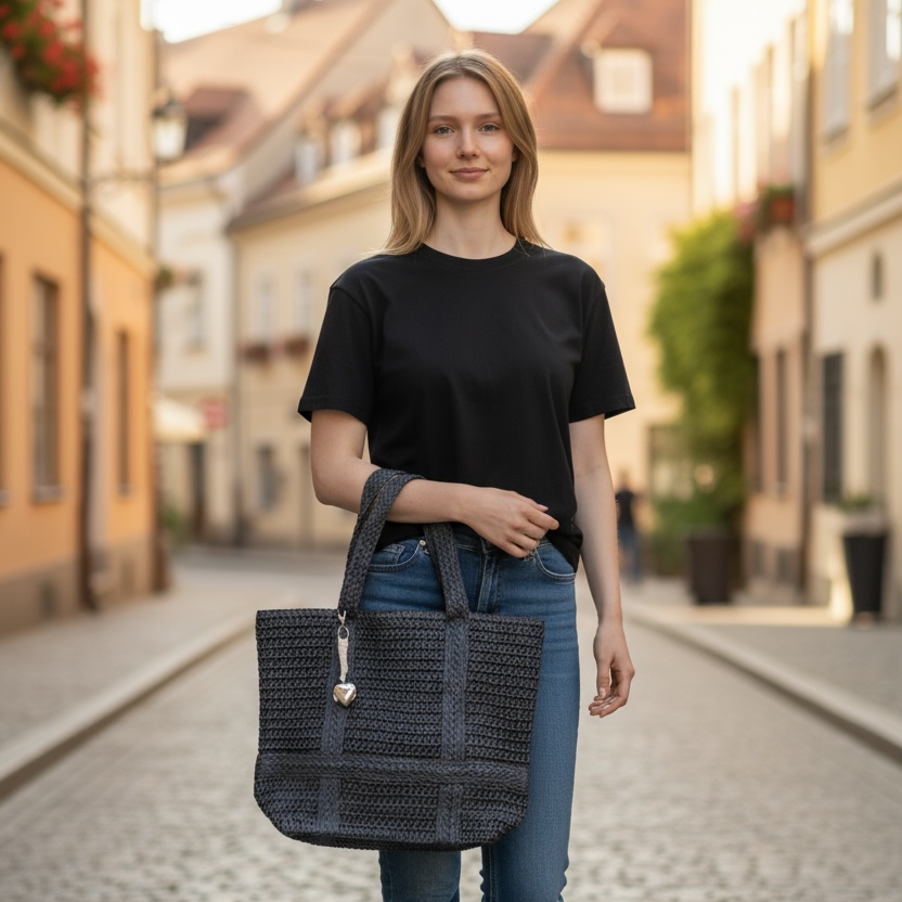 Bag + Heart Bag Charm
