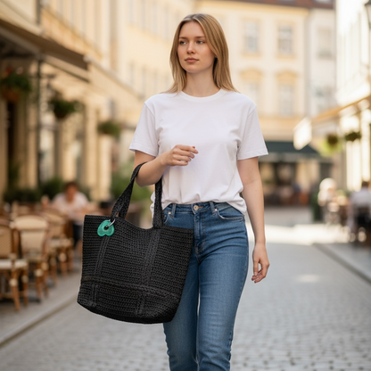 Bag + Heart Bag Charm