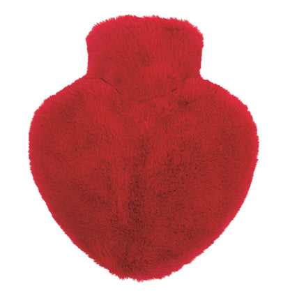 Heart Shaped Hot Water Bottle - Fiery Red