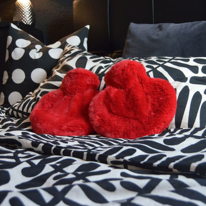 Heart Shaped Hot Water Bottle - Fiery Red