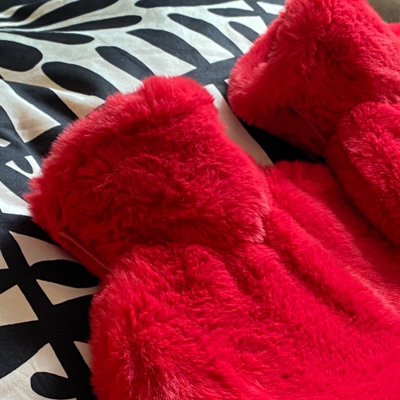 Heart Shaped Hot Water Bottle - Fiery Red
