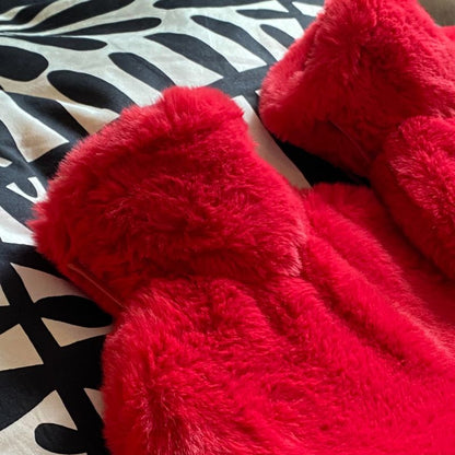 Heart Shaped Hot Water Bottle - Fiery Red