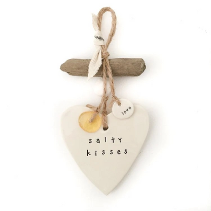 "Salty Kisses" Ceramic Heart