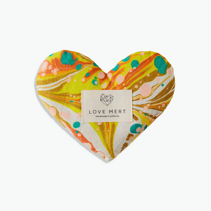 Eye Heart Love Pillow Silk Back - Vibrant