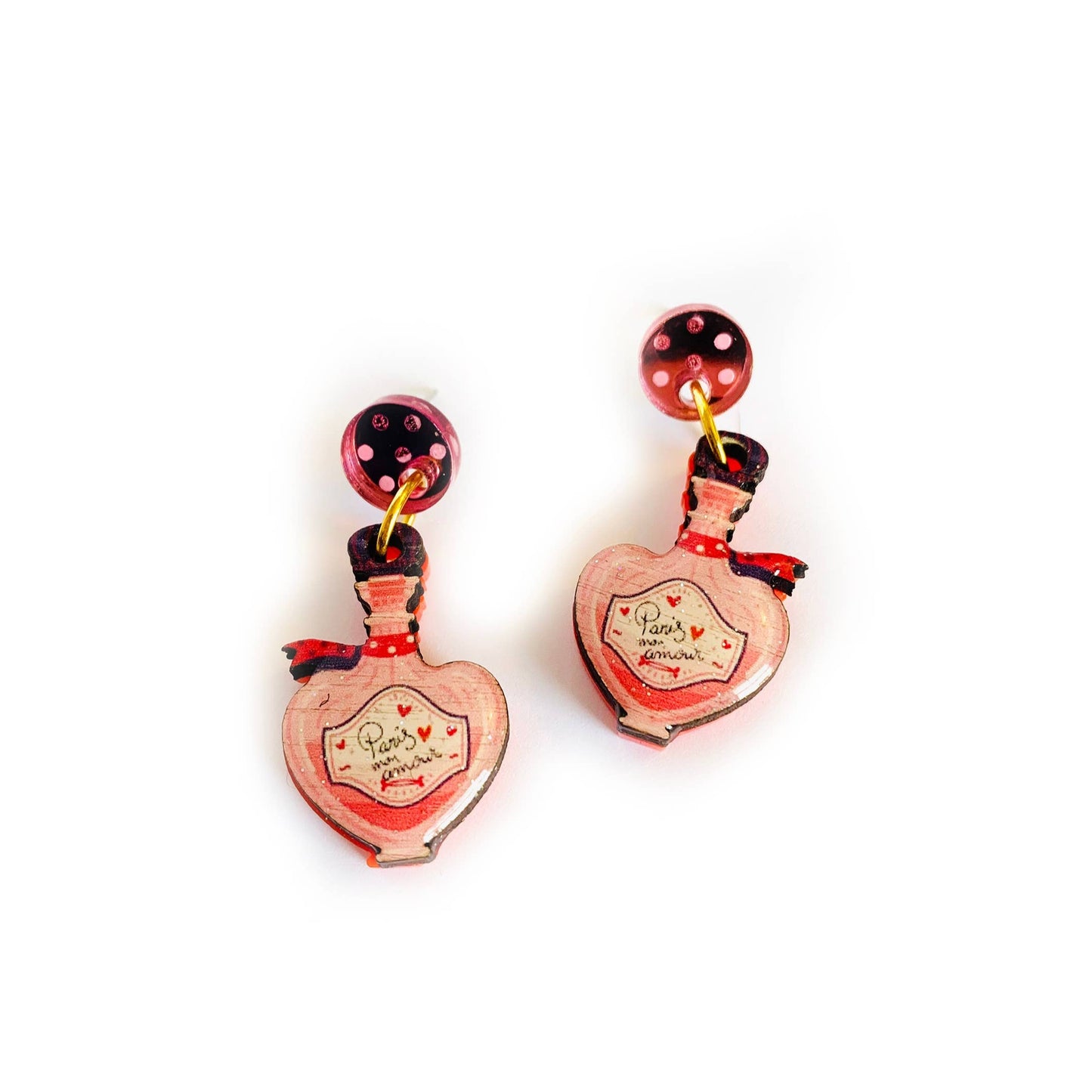 Paris Perfume Bottle Earrings