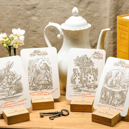 Letterpress Card Rabbit with a Trumpet - Alice in Wonderland