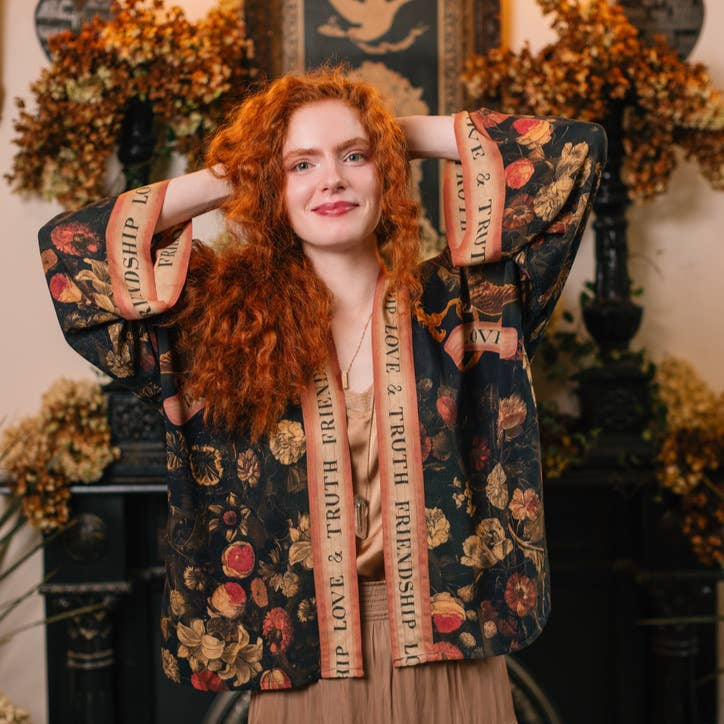 Heart of Gold Cropped Kimono