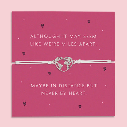 Miles Apart – Long Distance Friendship Heart Map Bracelet