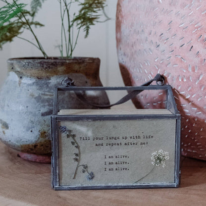 50 Gathered Thoughts Quotes + Zinc Frame Holder
