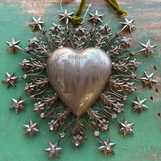 Jewelled Stars Sacred Heart Ornament