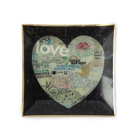 Choose Love Square Decoupage Plate