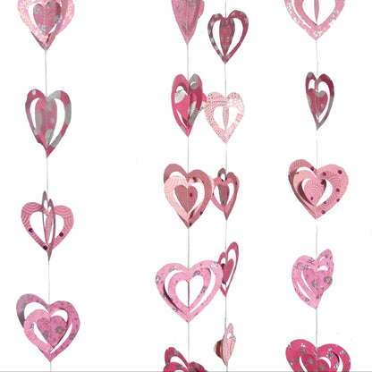 Epigram Garland of 3D Handmade Paper Hearts