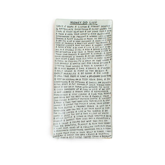 "Honey Do List" Rectangle Decoupage Plate