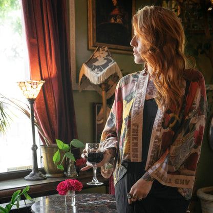 Friendship Love & Truth Cropped Kimono