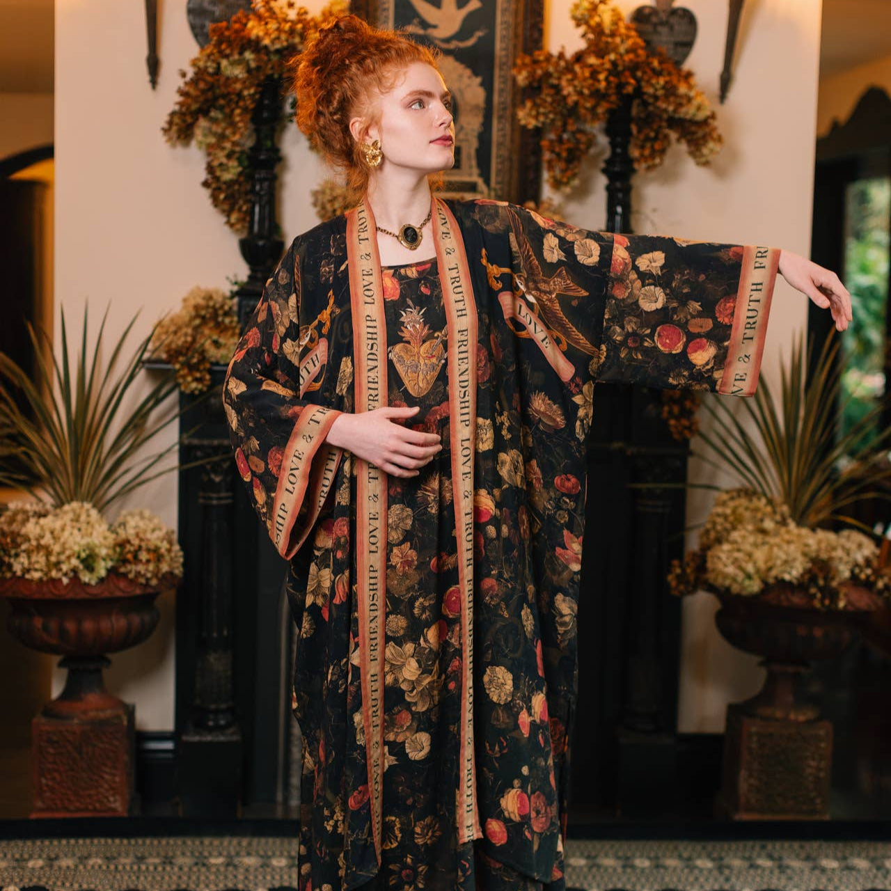 Heart of Gold Long Kimono