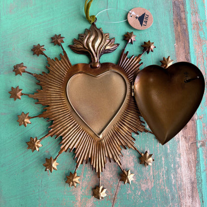 Flaming Stars Sacred Heart Box