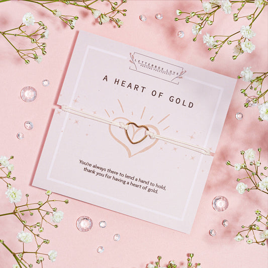 A Heart of Gold Thank you Bracelet