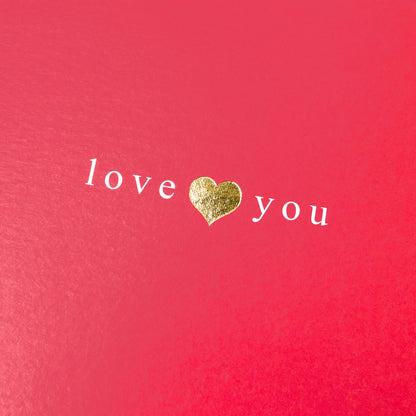 Gold Foiled Love Heart Love Card