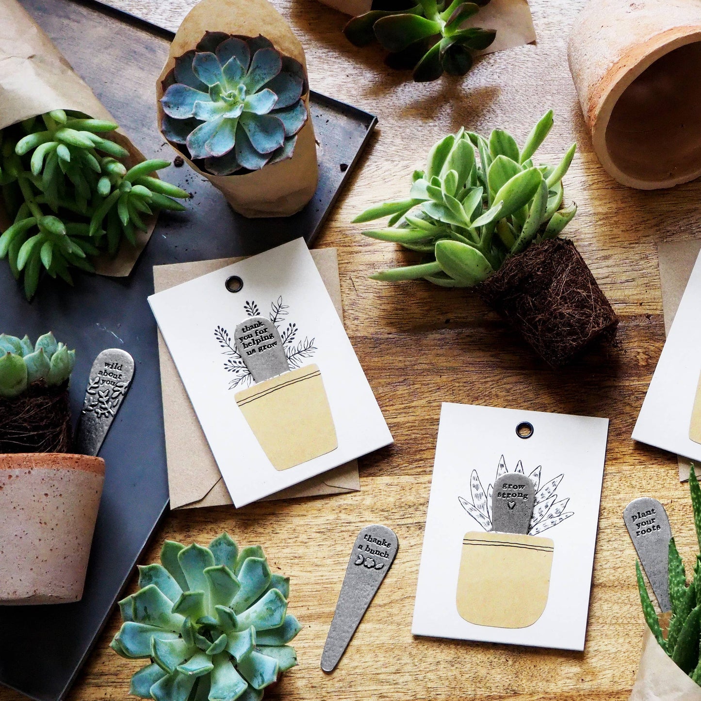 'Grow Strong' Plant Marker