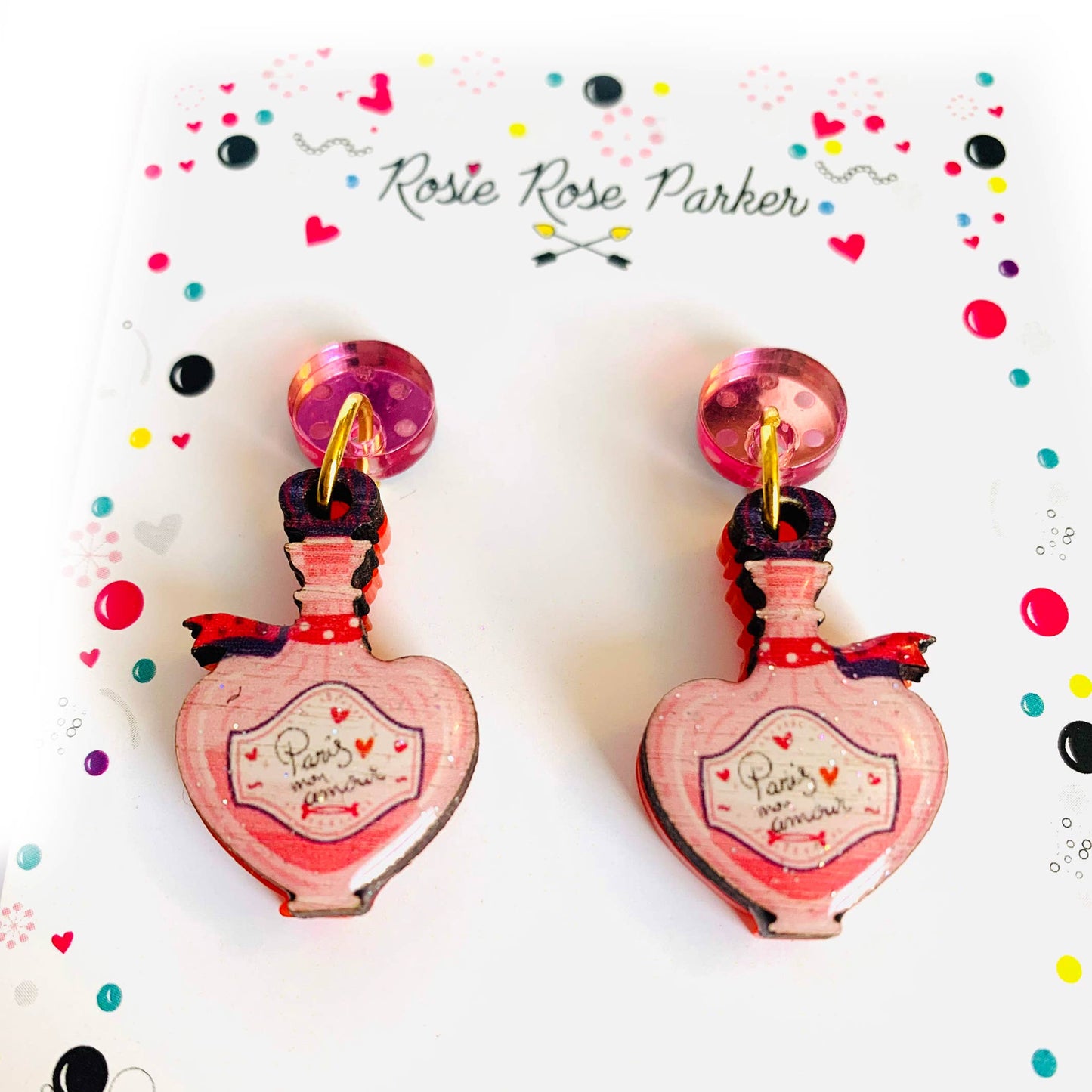 Paris Perfume Bottle Earrings