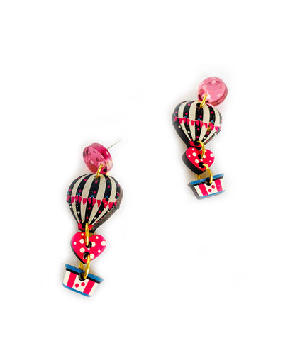 Heart Air Balloon Earrings