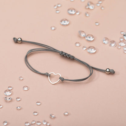 Bestie Adjustable Heart Bracelet