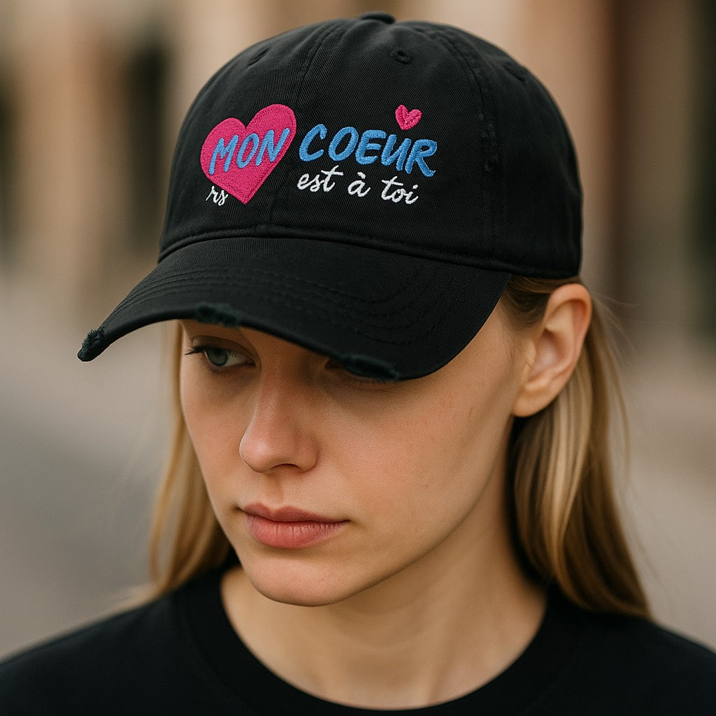 My Heart is Yours Embroidered Baseball Cap