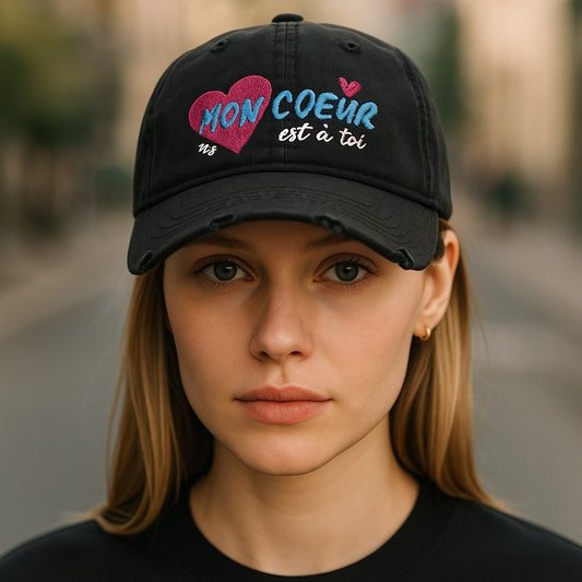 My Heart is Yours Embroidered Baseball Cap