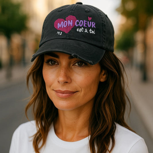 My Heart is Yours Embroidered Baseball Cap