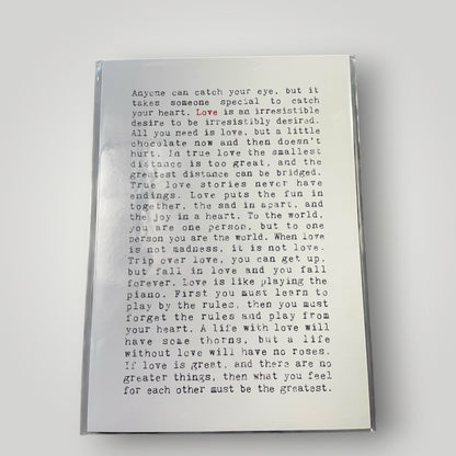 Love Quotes Print (Unframed)