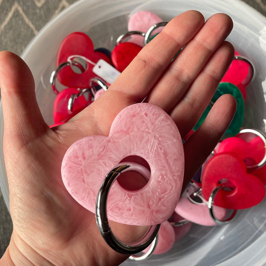 Large Heart Resin Keyrings