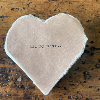 Deckled Edge Little Heart Book