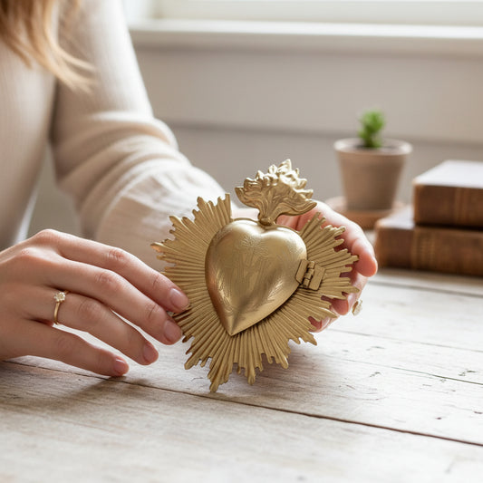 Flaming Sacred Heart Box