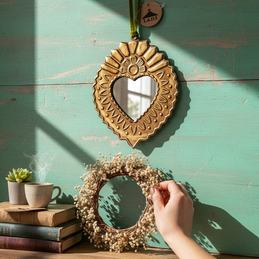 Small Mirrored Sacred Hearts