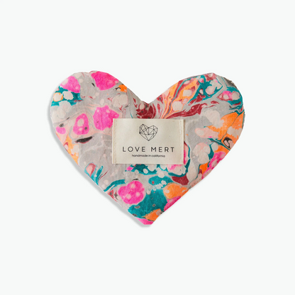 Eye Heart Love Pillow Silk Back - Vibrant